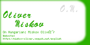 oliver miskov business card